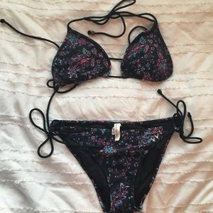 american eagle paisley tie bikini set
